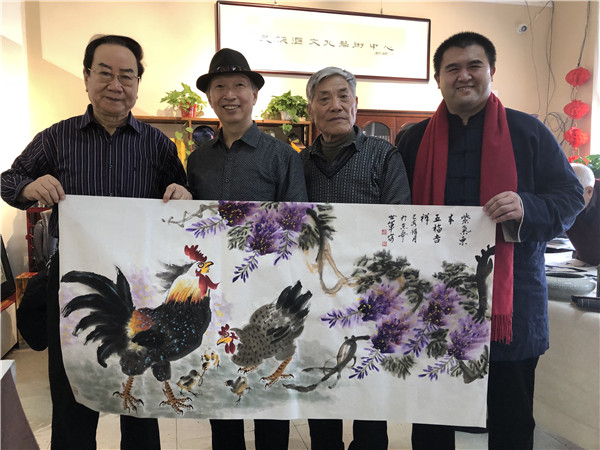 书画笔会展风采，国粹飘香迎新年